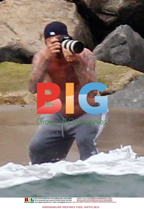 David Beckham and Sons at Beach