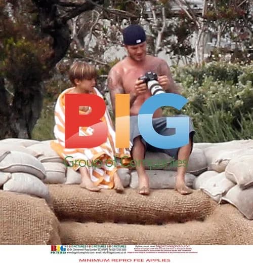 David Beckham Spends Day at the Beach with Family