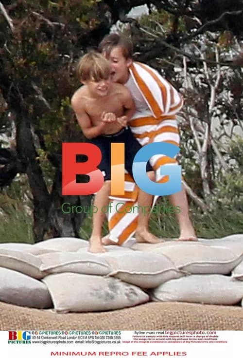 David Beckham and Sons at the Beach