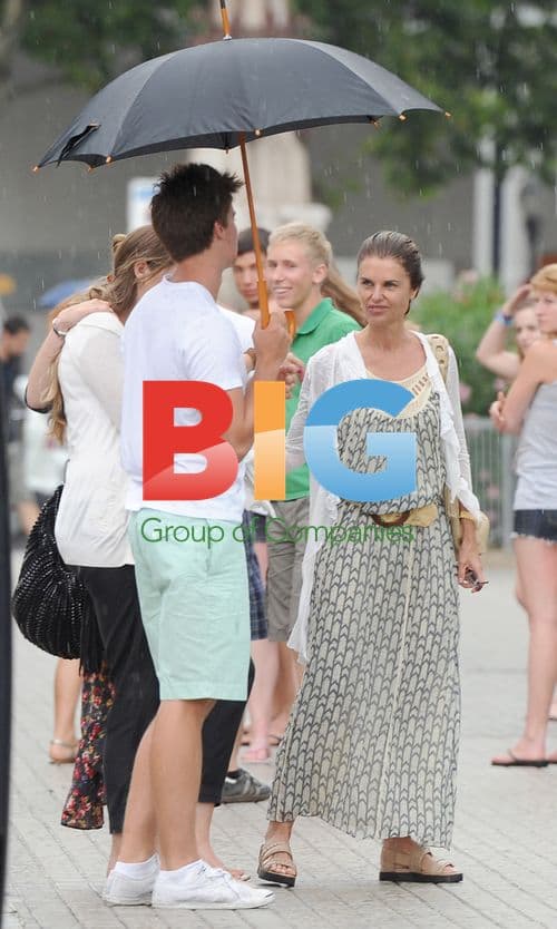 Maria Shriver on Holiday in Barcelona