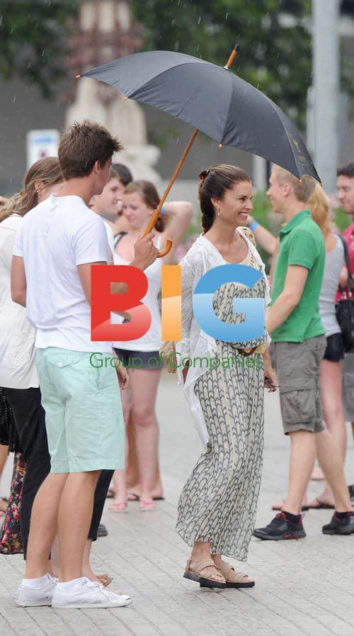 Maria Shriver and Kids in Barcelona