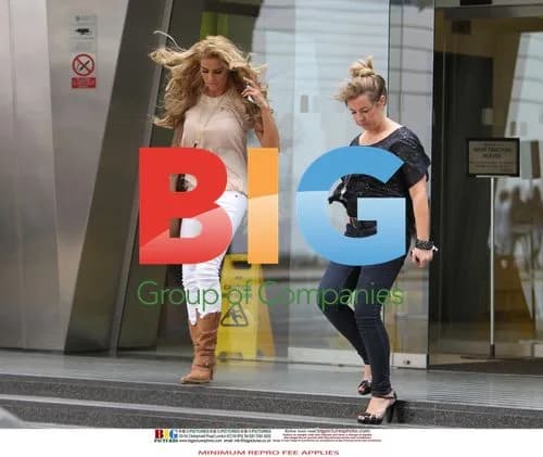 Katie Price and Peter Andre at solicitor's office