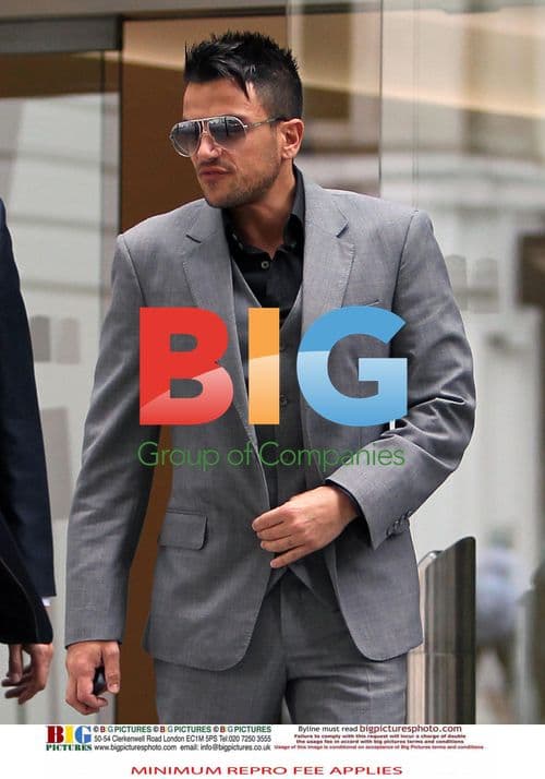 Katie Price and Peter Andre at solicitor's office