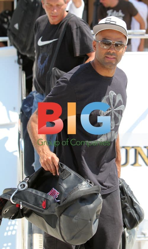 Tony Parker Disembarks Yacht in St Tropez