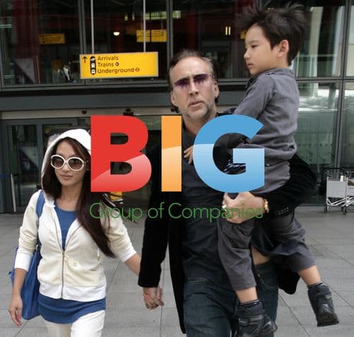 Nicolas Cage Arrives at Heathrow