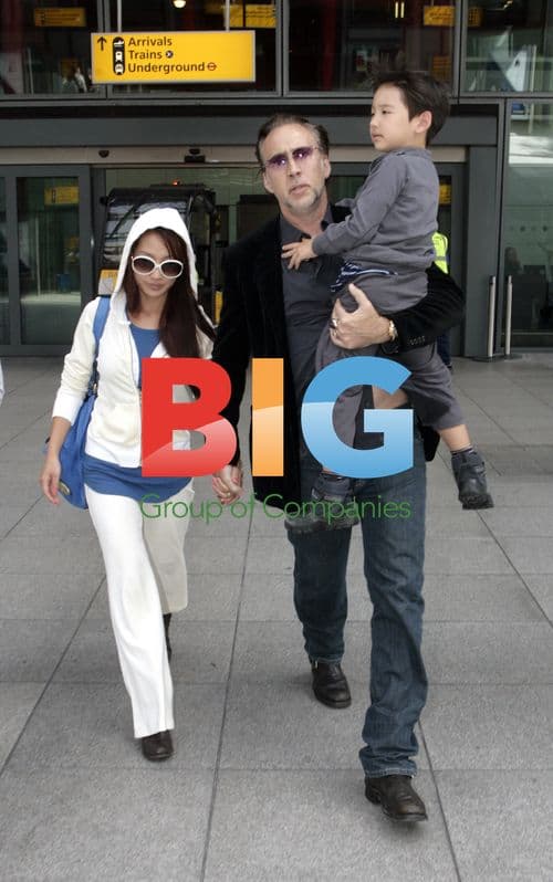 Nicolas Cage Arrives at Heathrow