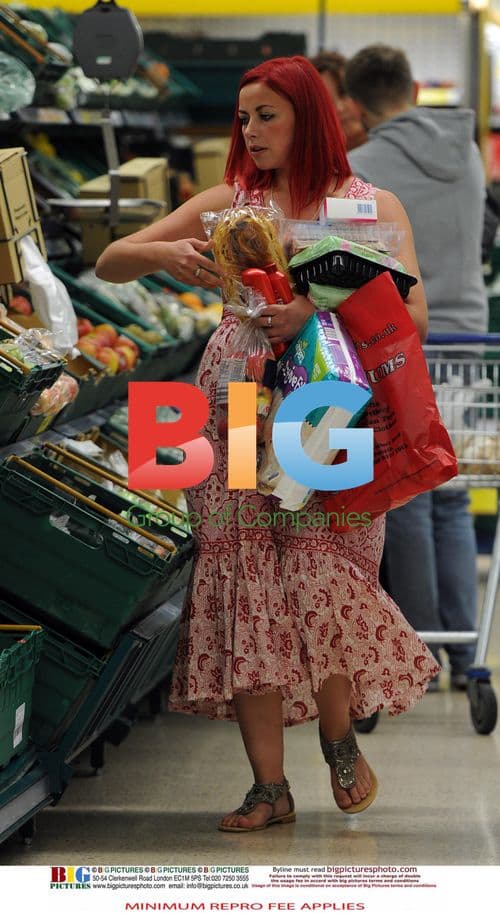 Charlotte Church shops at Tesco