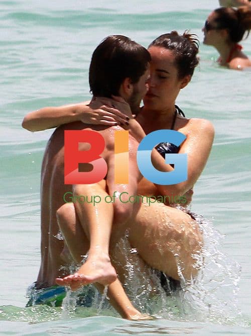 Louise Roe and Josh Slack at the Beach