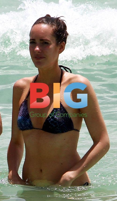 Louise Roe and Josh Slack at the Beach