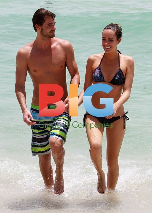 Louise Roe and Josh Slack at the Beach