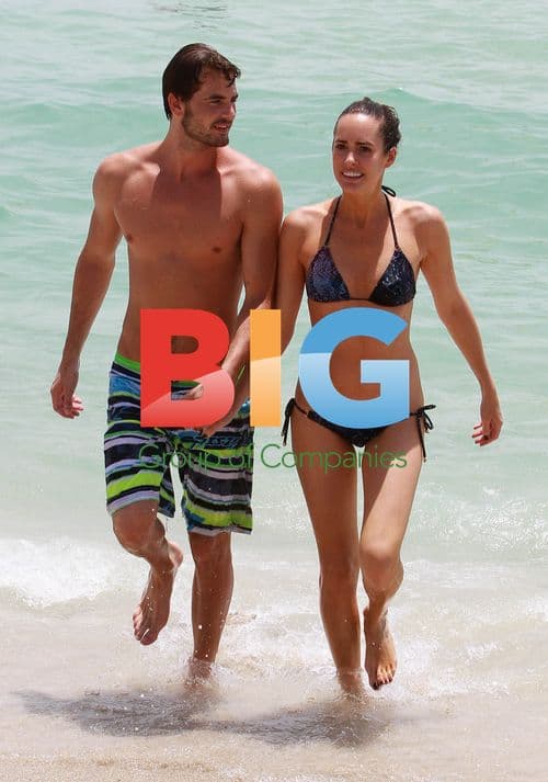 Louise Roe and Josh Slack at the Beach