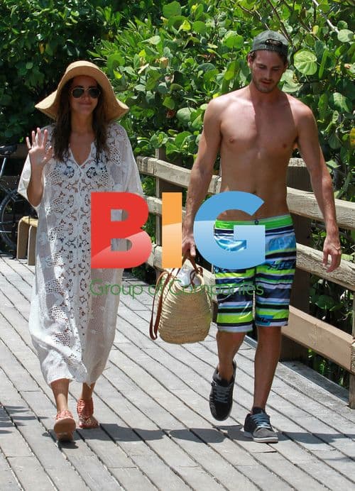Louise Roe and Josh Slack at the Beach