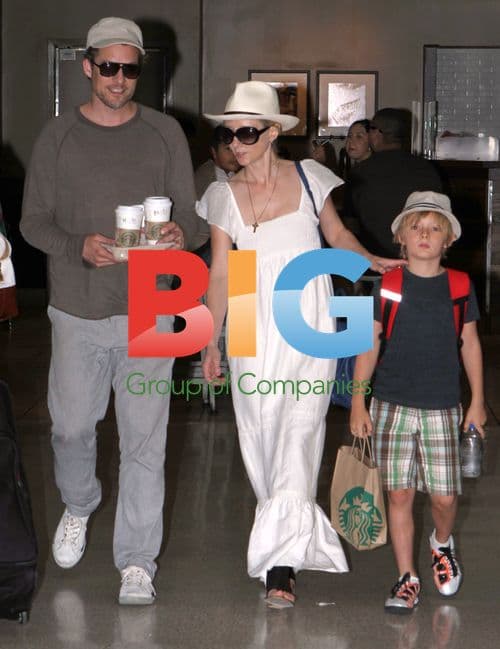 Anne Heche, James Tupper, and son Homer at LAX