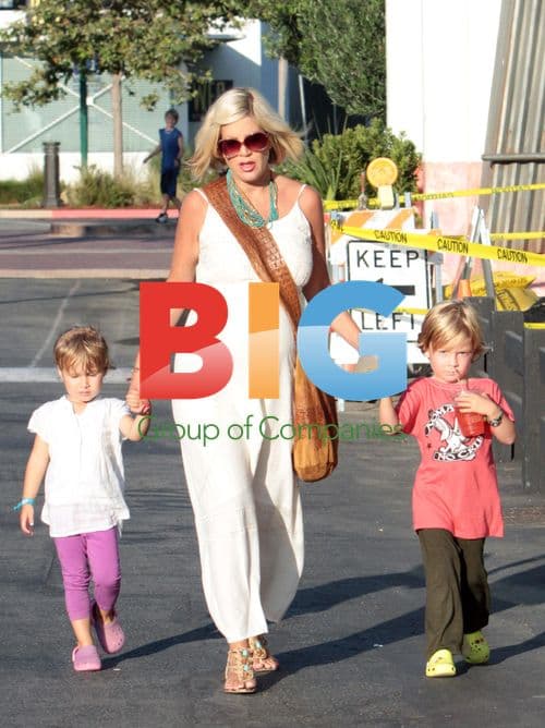 Tori Spelling's Family Outing in Malibu