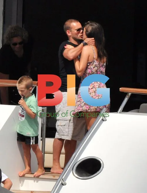 Wesley Sneijder Vacations with Family in Saint-Tropez