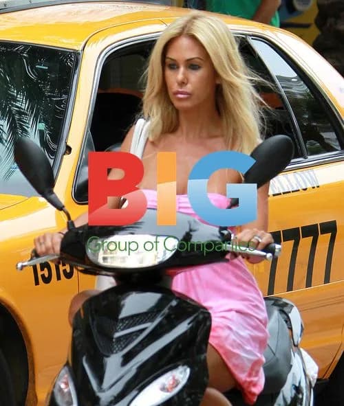 Shauna Sand Rides Husband's Moped
