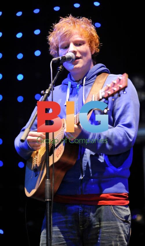 Ed Sheeran Performing at Camp Bestival