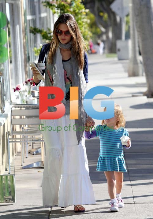 Alessandra Ambrosio with family in Brentwood