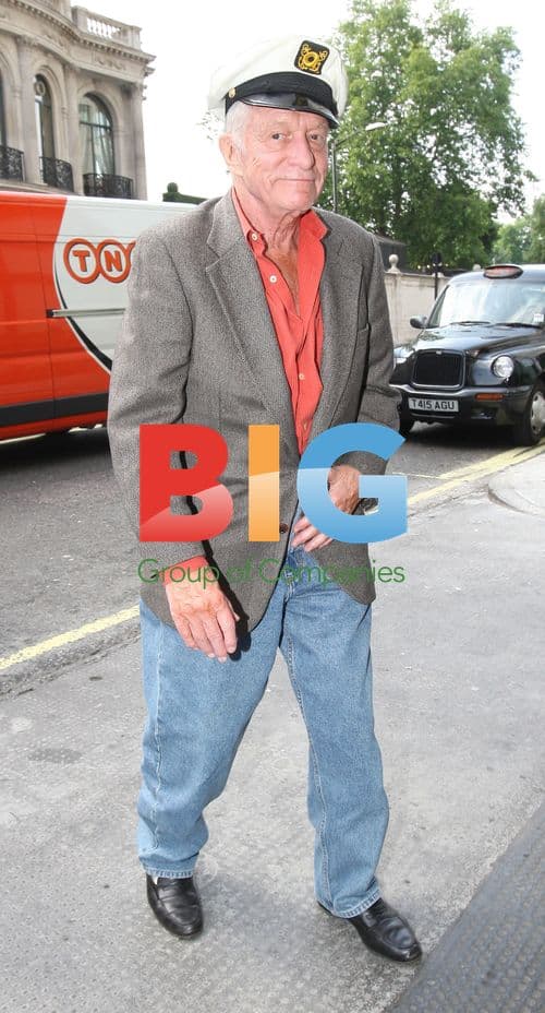 Hugh Hefner with Girlfriends in London