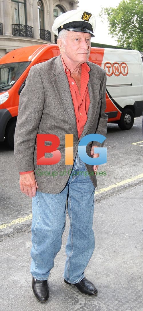 Hugh Hefner with Girlfriends in London