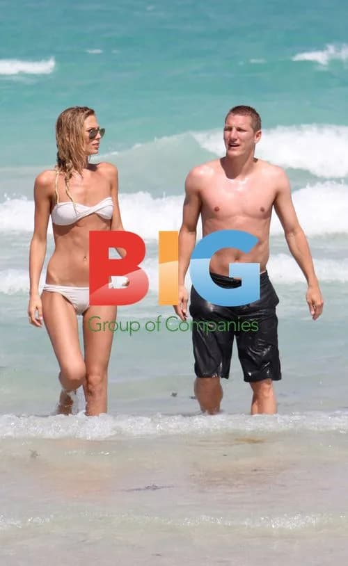 Bastian Schweinsteiger and Sarah Brandner on Miami Beach