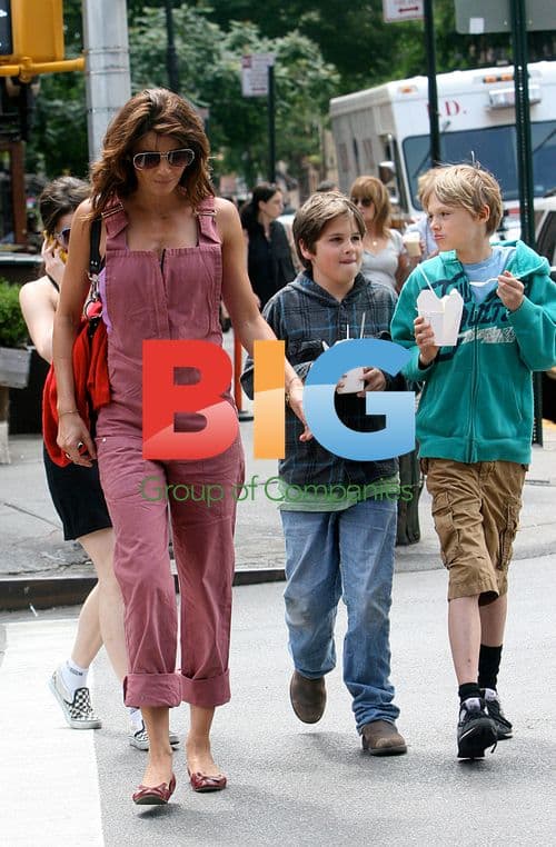 Helena Christensen and son Mingus in NYC