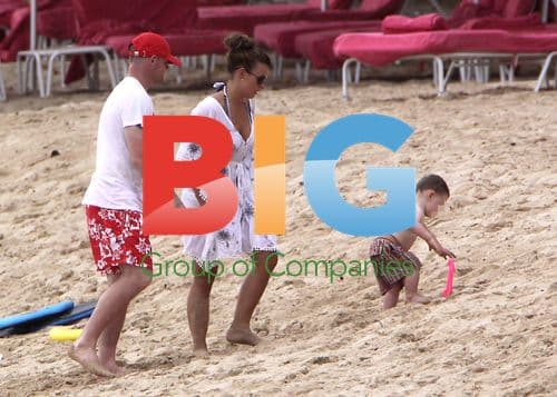 Wayne Rooney, Coleen, Kai on Caribbean Holiday
