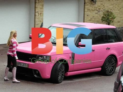 Katie Price and Leandro in Pink Range Rover
