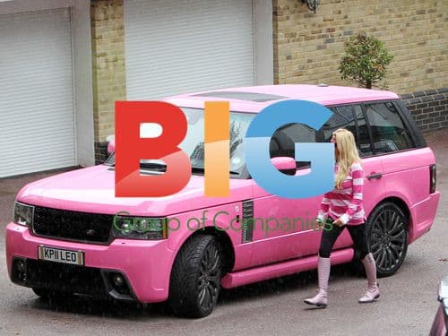 Katie Price and Leandro in Pink Range Rover
