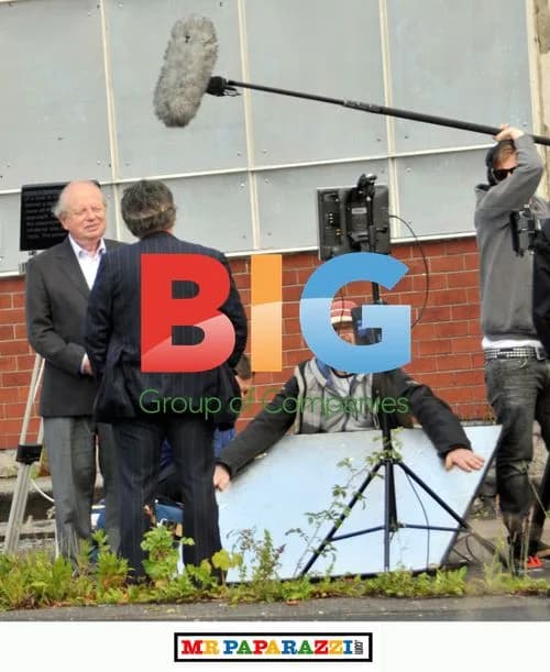 Gregor Fisher and John Sergeant filming 'Rab C Nesbitt'