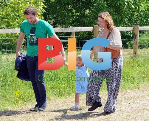 Charlotte Church and family at Hay Festival