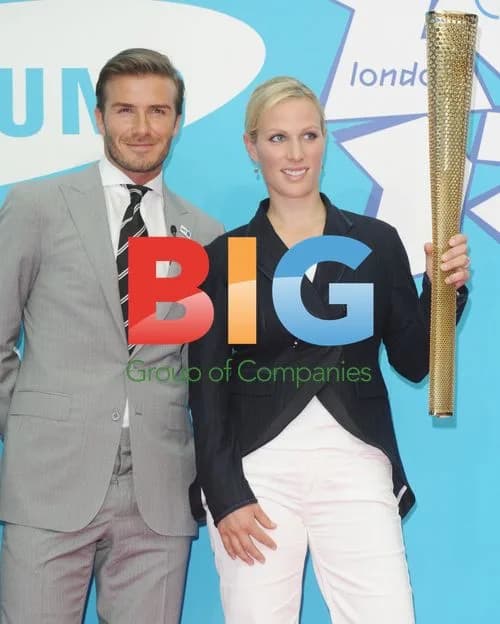 Beckham and Zara Phillips at Samsung Olympics Launch