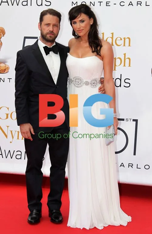 Jason Priestley and Naomi Lowde-Priestley at Monte Carlo TV Festival