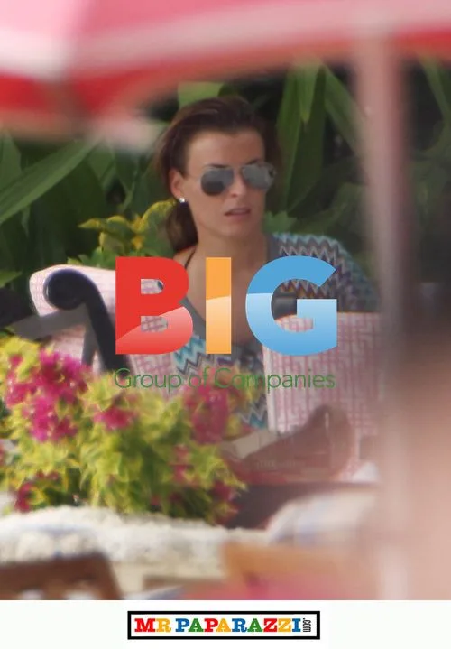 Coleen Rooney on Caribbean Beach