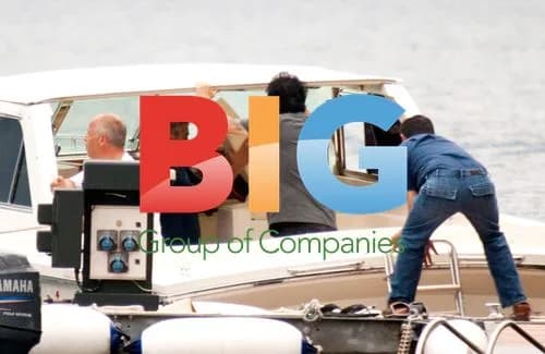 George Clooney and Ben Weiss on Boat, Como