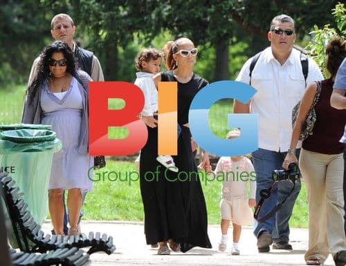 Jennifer Lopez with Twins in Paris