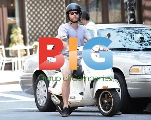 Liev Schreiber on Moped in NYC