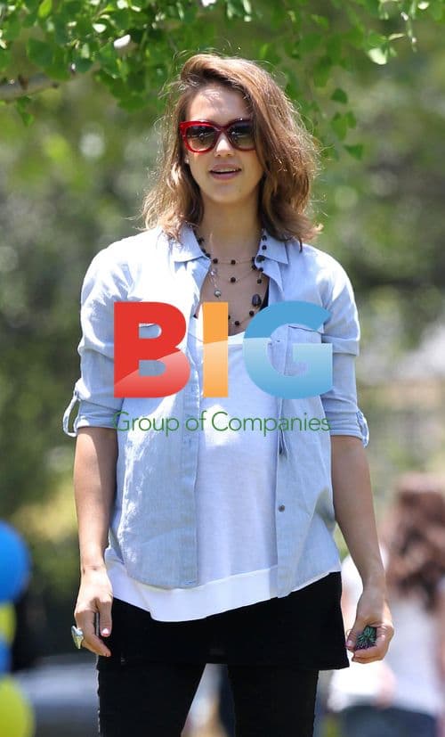 Jessica Alba with Family at Park