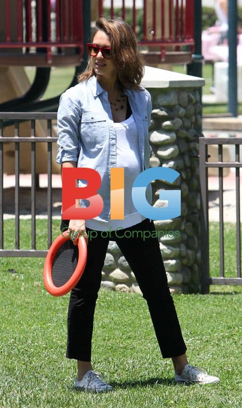 Jessica Alba and Family at Park