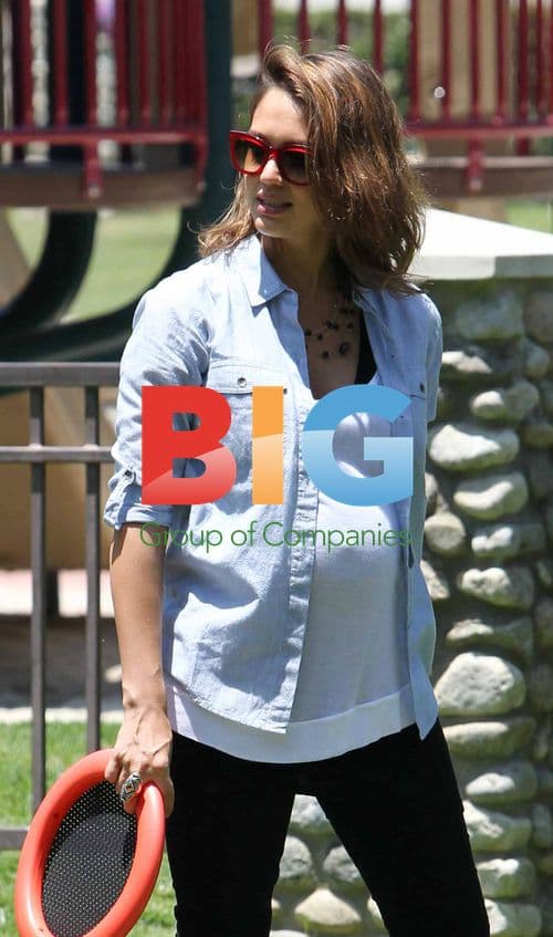 Jessica Alba and Family at Park