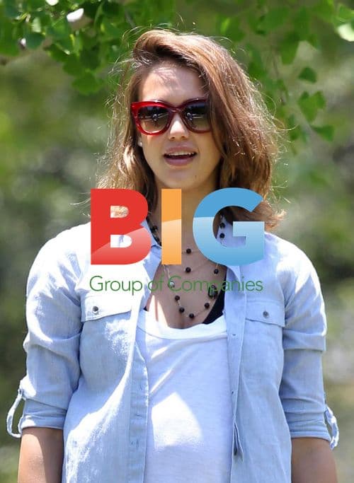 Jessica Alba with family at park