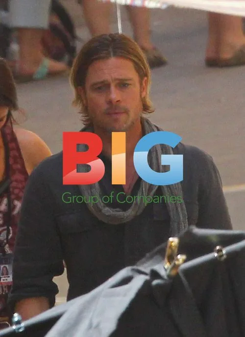 Brad Pitt on Set of World War Z