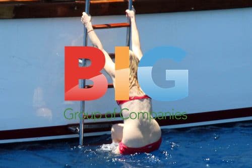 Actress Valeria Bruni on boat in Italy