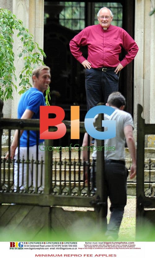 Peter Crouch Waits for Abbey Clancy at Wedding Rehearsal