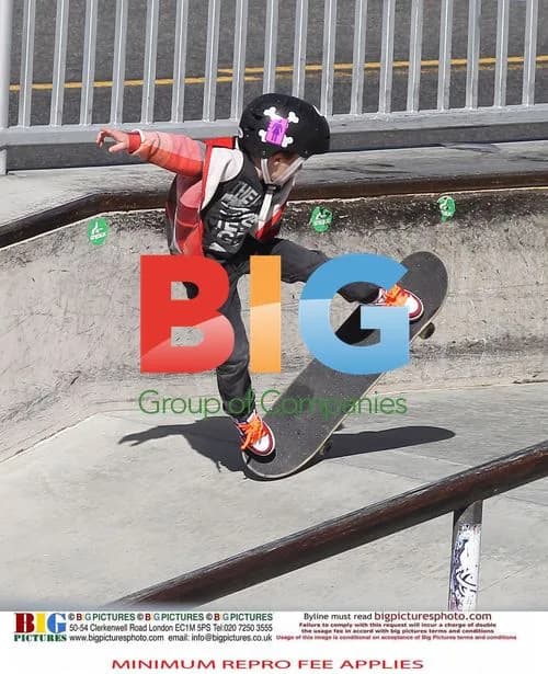 Beckham Boys Enjoy Skate Park