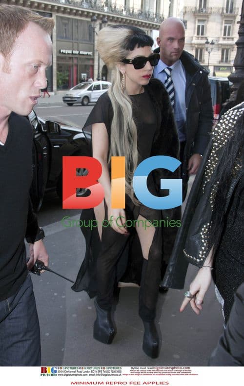 Lady Gaga Arrives at Mugler Store in Paris