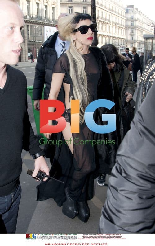 Lady Gaga Preps for Mugler Show in Paris