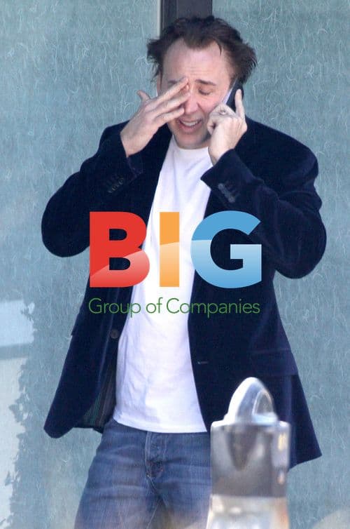 Nicolas Cage Taking Call in Hollywood