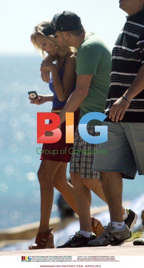 Michael Bublé and Fiancee at Beach in Perth