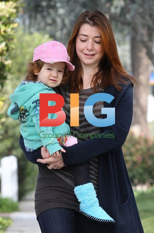Alyson Hannigan with daughter in Santa Monica